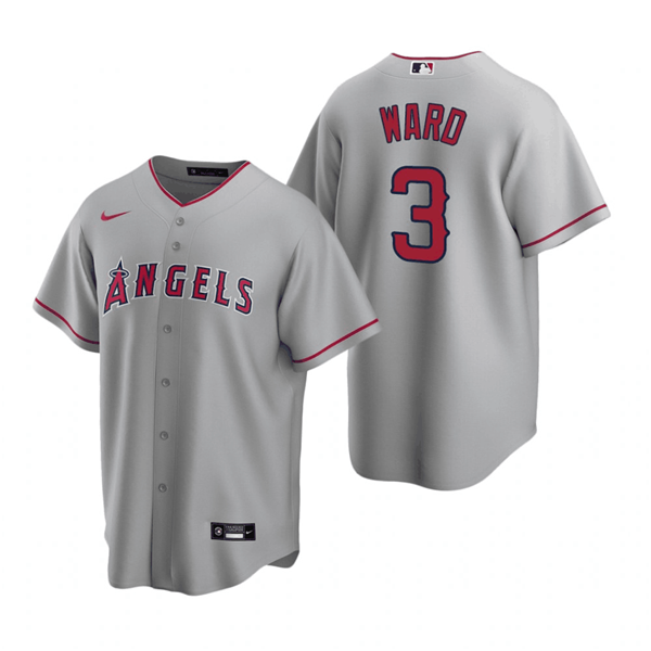 Personalized Men’s Los Angeles Angels #3 Waylor Ward Grey Cool Base Stitched Jersey
