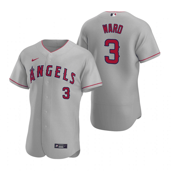 Personalized Men’s Los Angeles Angels #3 Waylor Ward Grey Flex Base Stitched Jersey