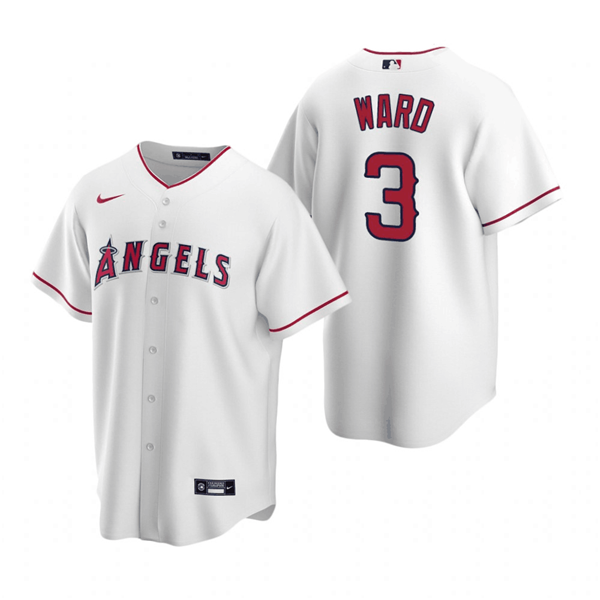 Personalized Men’s Los Angeles Angels #3 Waylor Ward White Cool Base Stitched Jersey
