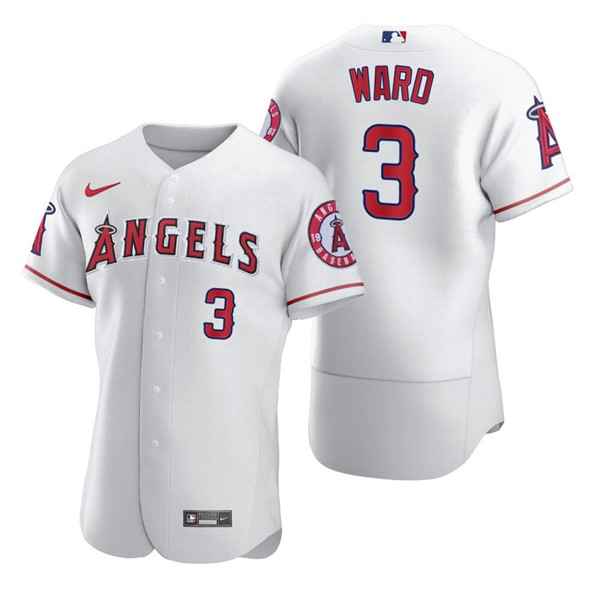 Personalized Men’s Los Angeles Angels #3 Waylor Ward White Flex Base Stitched Jersey