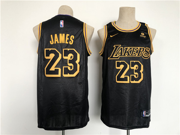 Personalized Men’s Los Angeles Lakers #23 LeBron James Black Stitched Basketball Jersey