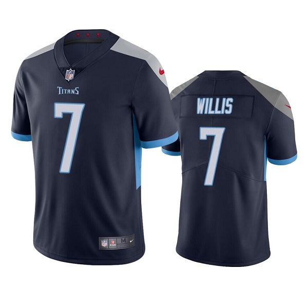 Personalized Men’s Tennessee Titans #7 Malik Willis Navy Untouchable Stitched Jersey