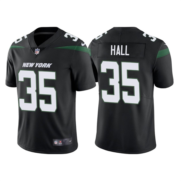Personalized Men’s New York Jets #35 Breece Hall 2022 Black Untouchable Limited Stitched Jersey