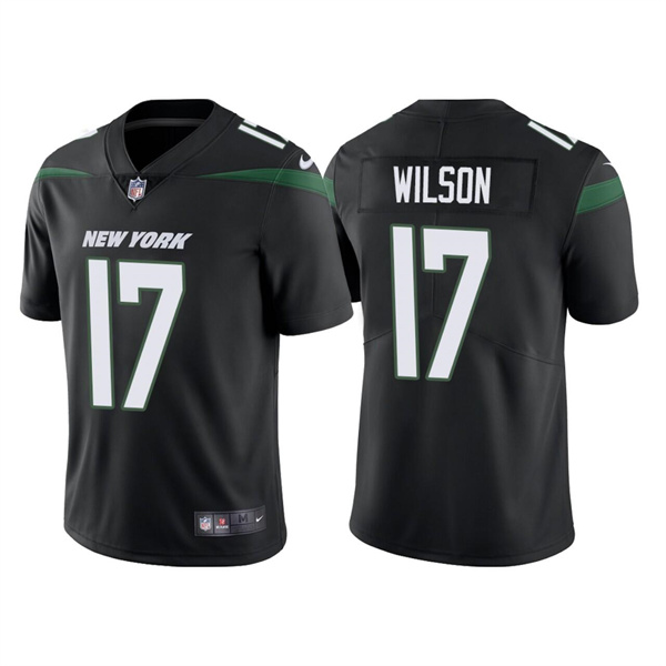 Personalized Men’s New York Jets #17 Garrett Wilson 2022 Black Untouchable Limited Stitched Jersey