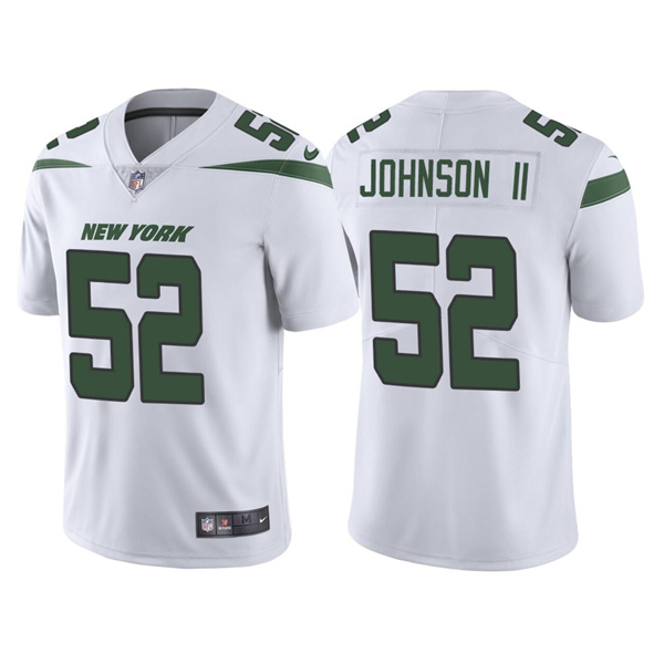 Personalized Men’s New York Jets #52 Jermaine Johnson II 2022 White Untouchable Limited Stitched Jersey