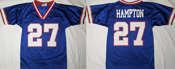 Personalized Men’s New York Giants #27 Rodney Craig Hampton Blue Stitched Jersey