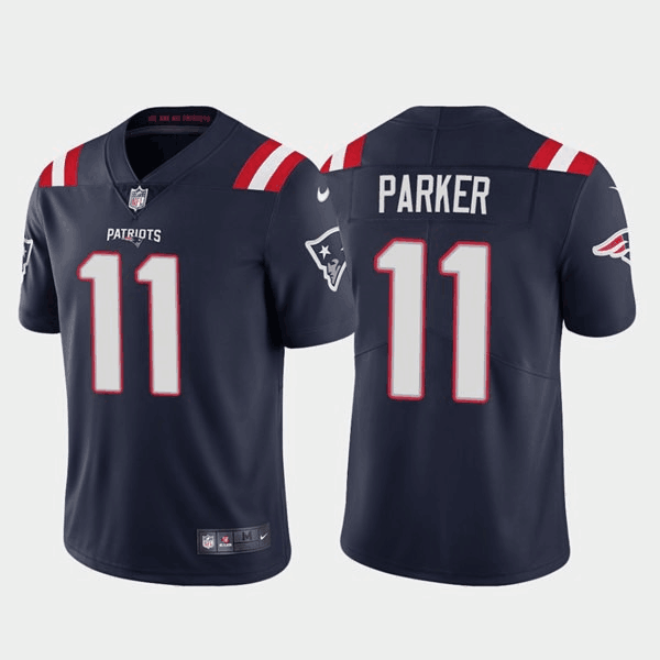 Personalized Men’s New England Patriots #11 DeVante Parker Navy Untouchable Limited Stitched Jersey