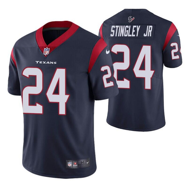 Personalized Men’s Houston Texans #24 Derek Stingley Jr. Navy Untouchable Limited Stitched Jersey