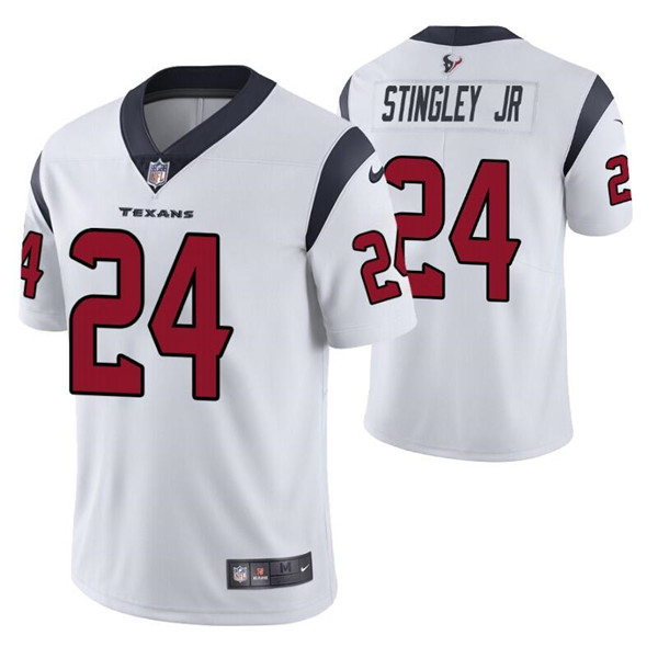 Personalized Men’s Houston Texans #24 Derek Stingley Jr. White Untouchable Limited Stitched Jersey