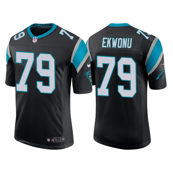 Personalized Men’s Carolina Panthers #79 Ikem Ekwonu Black Stitched Jersey