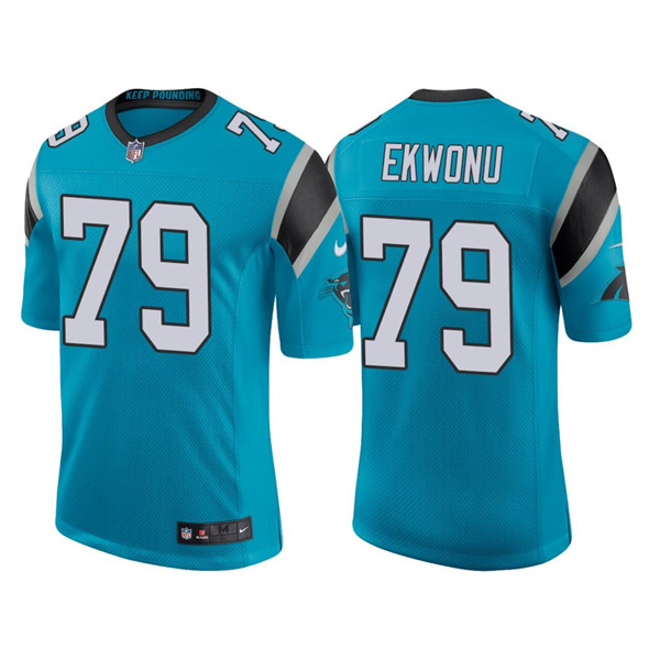 Personalized Men’s Carolina Panthers #79 Ikem Ekwonu 2022 Blue Stitched Jersey
