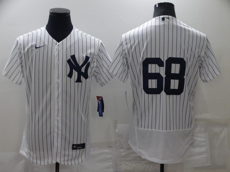 Personalized Men’s New York Yankees #68 Dellin Betances White Flex Base Stitched Jersey