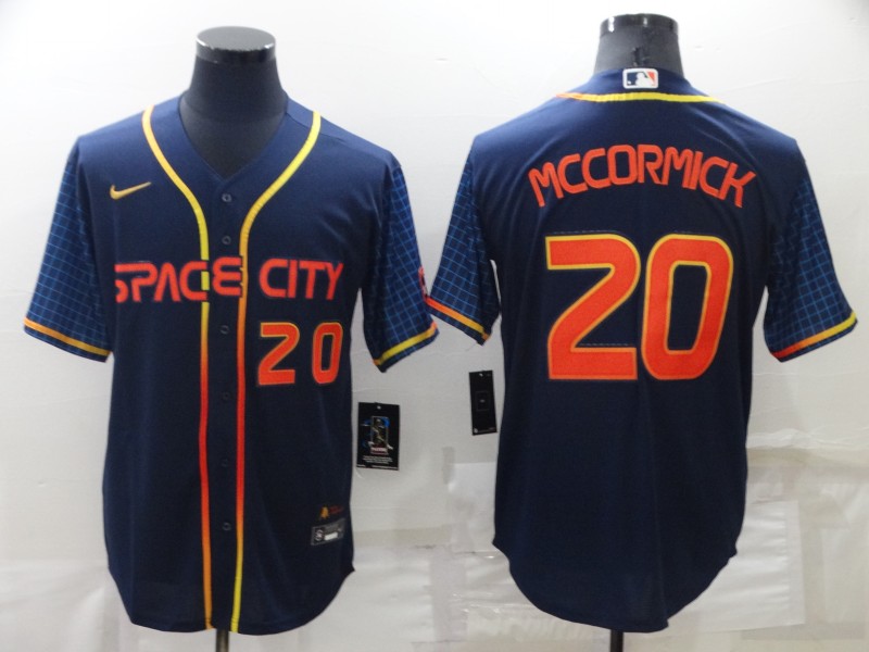 Personalized Men’s Houston Astros #20 Chas McCormick 2022 Navy City Connect Cool Base Stitched Jersey
