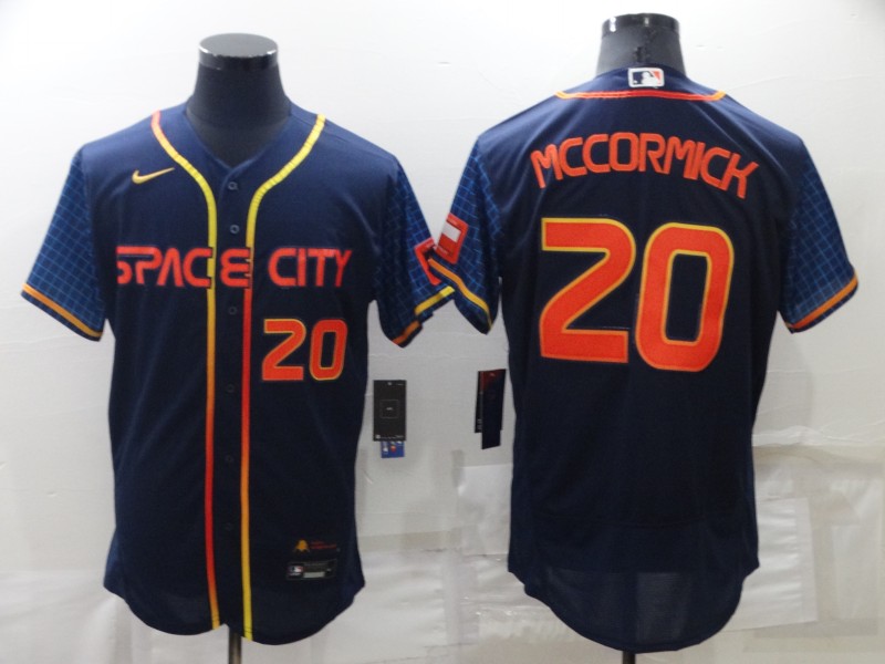 Personalized Men’s Houston Astros #20 Chas McCormick 2022 Navy City Connect Flex Base Stitched Baseball Jersey