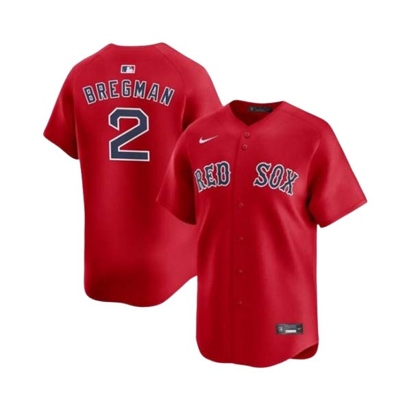 Personalized Men’s Boston Red Sox #2 Alex Bregman Red 2024 Alternate Limited Stitched Baseball Jersey
