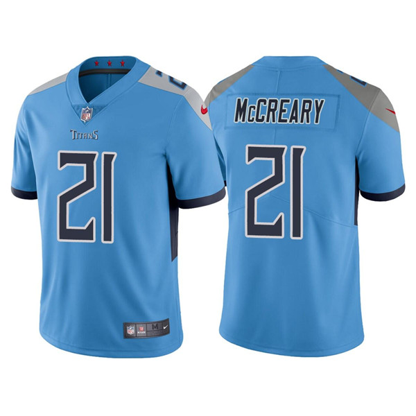 Personalized Men’s Tennessee Titans #21 Roger McCreary Blue Untouchable Stitched Jersey