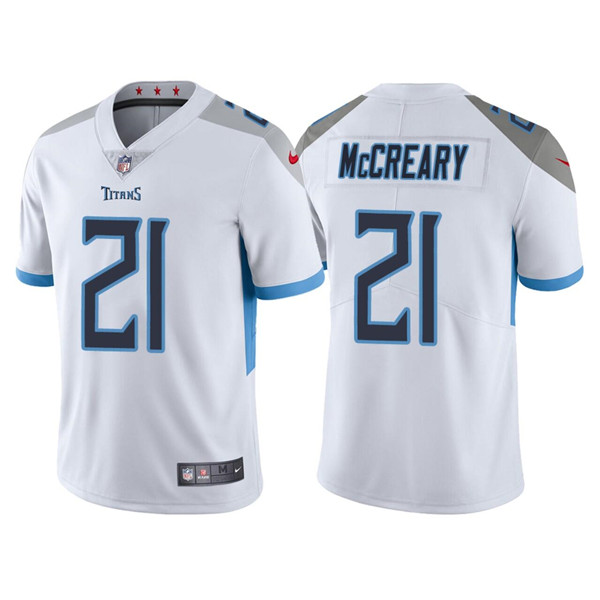 Personalized Men’s Tennessee Titans #21 Roger McCreary White Untouchable Stitched Jersey
