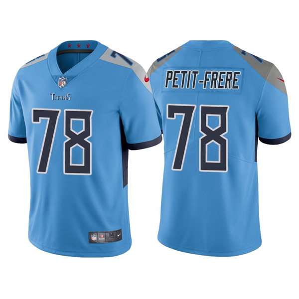 Personalized Men’s Tennessee Titans #78 Nicholas Petit-Frere Blue Untouchable Stitched Jersey