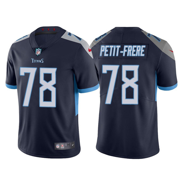 Personalized Men’s Tennessee Titans #78 Nicholas Petit-Frere Navy Untouchable Stitched Jersey