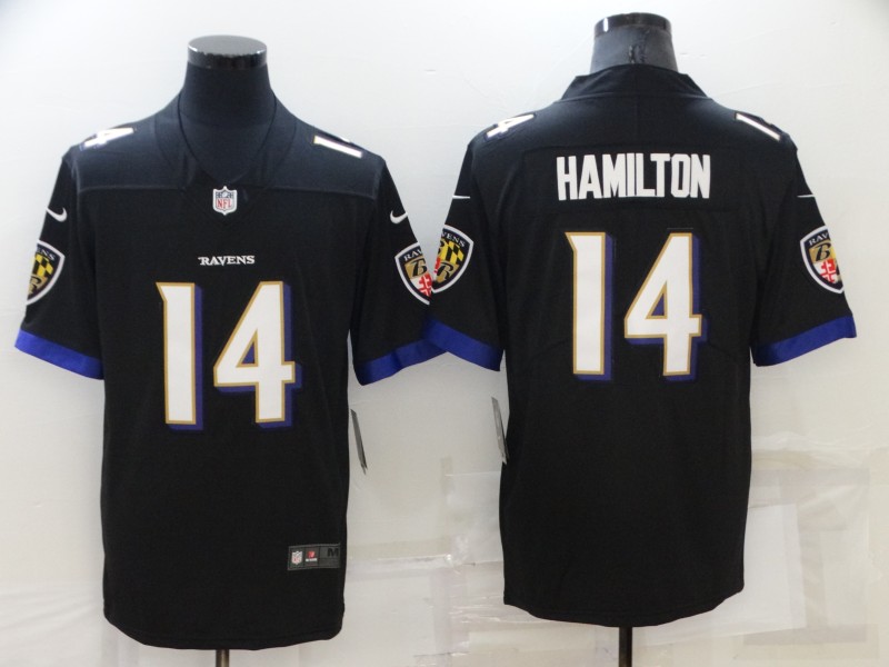 Personalized Men’s Baltimore Ravens #14 Kyle Hamilton Black Untouchable Limited Stitched Jersey
