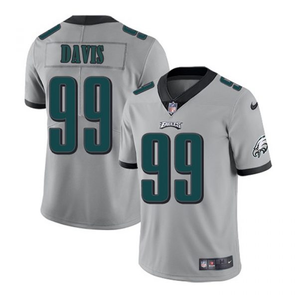 Personalized Eagles 99 Jordan Davis Gray 2022 NFL Draft Untouchable Limited Jersey