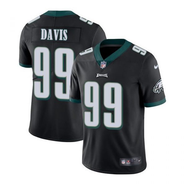 Personalized Eagles 99 Jordan Davis Black 2022 NFL Draft Untouchable Limited Jersey