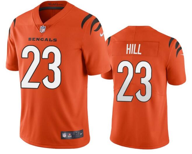 Personalized Bengals 23 Daxton Hill Orange 2022 NFL Draft Untouchable Limited Jersey