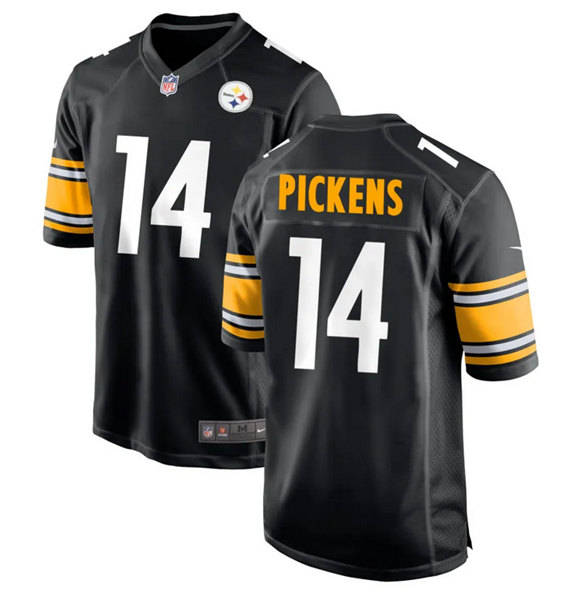 Personalized Men’s Pittsburgh Steelers #14 George Pickens Black Stitched Jersey