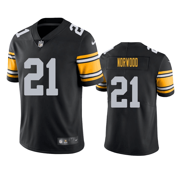 Personalized Men’s Pittsburgh Steelers #21 Tre Norwood Black Untouchable Limited Stitched Jersey