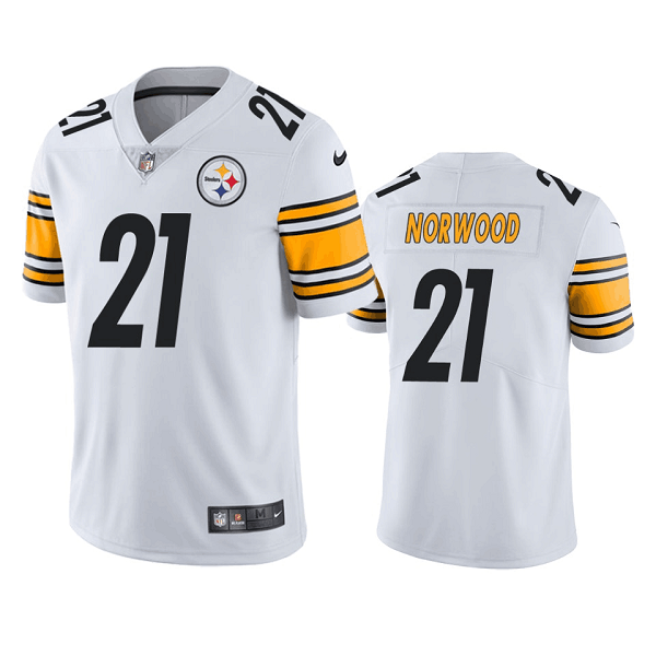 Personalized Men’s Pittsburgh Steelers #21 Tre Norwood White Untouchable Limited Stitched Jersey