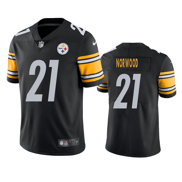 Personalized Men’s Pittsburgh Steelers #21 Tre Norwood Black Untouchable Limited Stitched JerseyS
