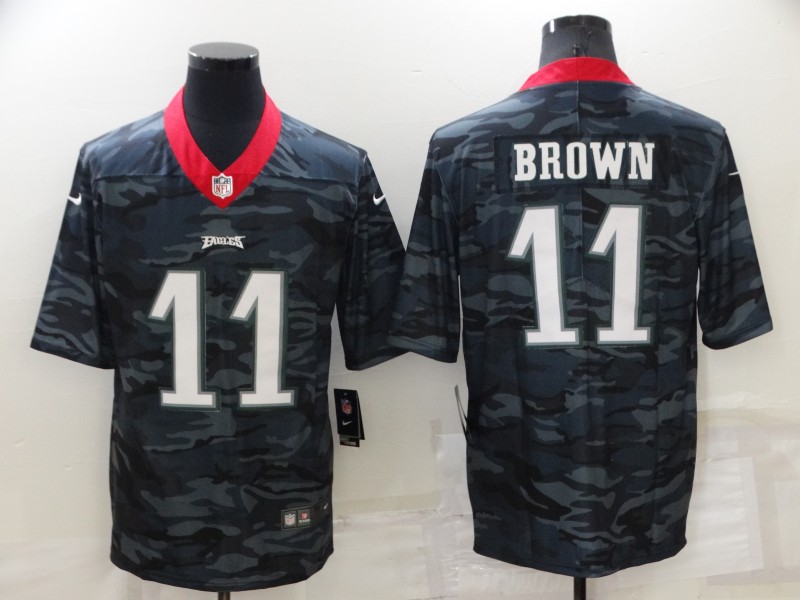 Personalized Men’s Philadelphia Eagles #11 A. J. Brown Camo Limited Stitched Jersey