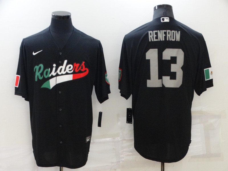 Personalized Men’s Las Vegas Raiders #13 Hunter Renfrow Black Mexico Stitched Jersey