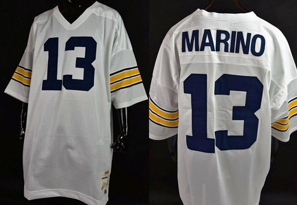Personalized Men’s Pittsburgh Panthers #13 Dan Marino White Stitched Jersey