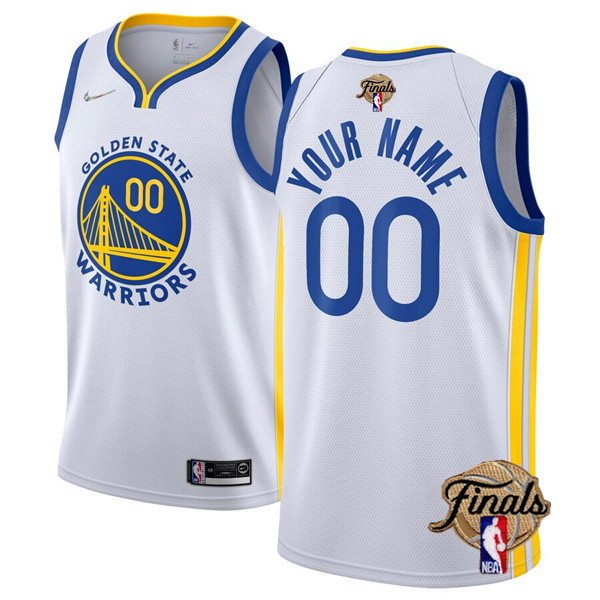 Personalized Men’s Golden State Warriors Active Player 2022 White NBA Finals Stitched Jersey