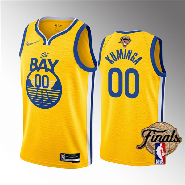 Personalized Men’s Golden State Warriors Active Player 2022 Yellow NBA Finals Stitched Jersey