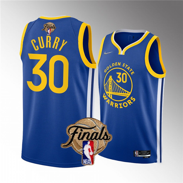 Personalized Men’s Golden State Warriors #30 Stephen Curry 2022 Royal NBA Finals Stitched Jersey