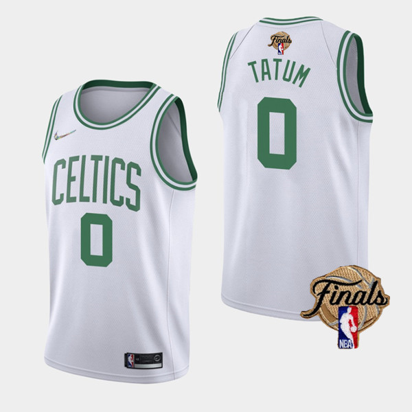 Personalized Men’s Boston Celtics #0 Jayson Tatum 2022 White NBA Finals Stitched Jersey