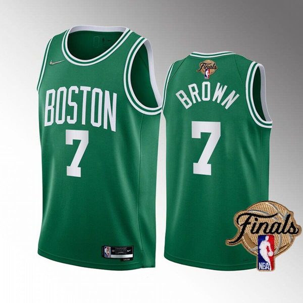 Personalized Men’s Boston Celtics #7 Jaylen Brown 2022 Green NBA Finals Stitched Jersey