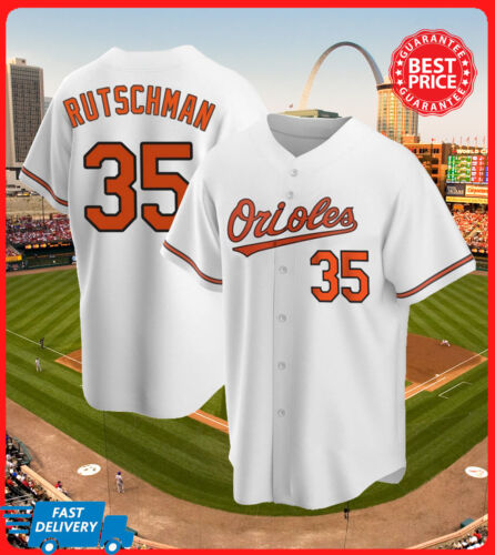 Personalized Baltimore Orioles #35 Rutschman White Jersey