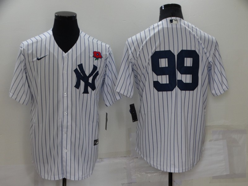 Personalized Men’s New York Yankees #99 Aaron Judge White Cool Base Stitched Baseball Jersey