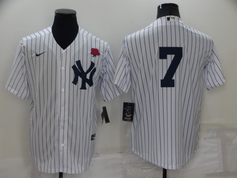 Personalized Men’s New York Yankees #7 Mickey Mantle White Cool Base Stitched Baseball Jersey