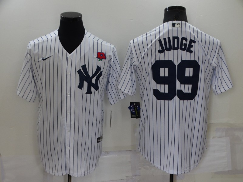 Personalized Men’s New York Yankees #99 Aaron Judge White Cool Base Stitched Baseball Jerseys
