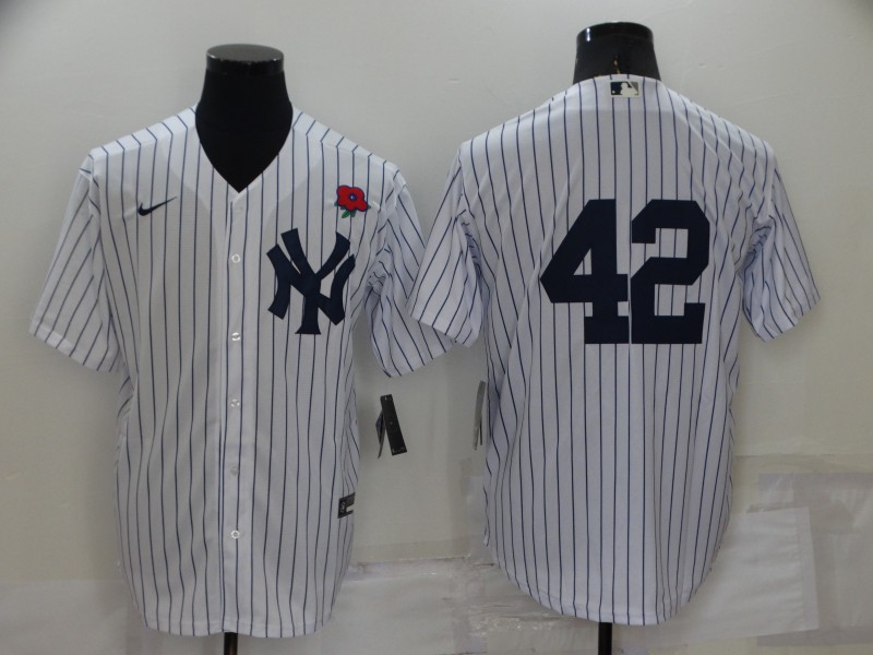 Personalized Men’s New York Yankees #42 Mariano Rivera White Cool Base Stitched Baseball Jerseys 1