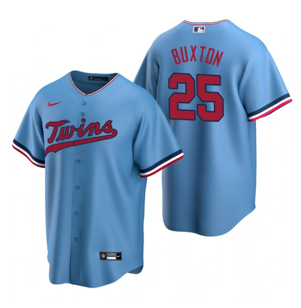 Personalized Men’s Minnesota Twins #25 Byron Buxton Blue Cool Base Stitched Jersey