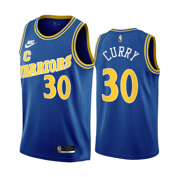 Personalized Men’s Golden State Warriors #30 Stephen Curry 2022 23 Classic Edition Royal Stitched Basketball Jersey