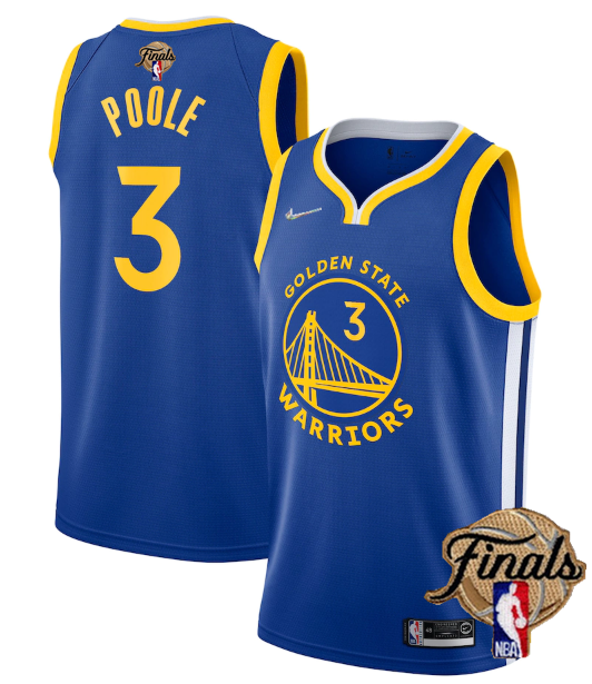 Personalized Men’s Golden State Warriors #3 Jordan Poole 2022 Royal NBA Finals Stitched Jersey
