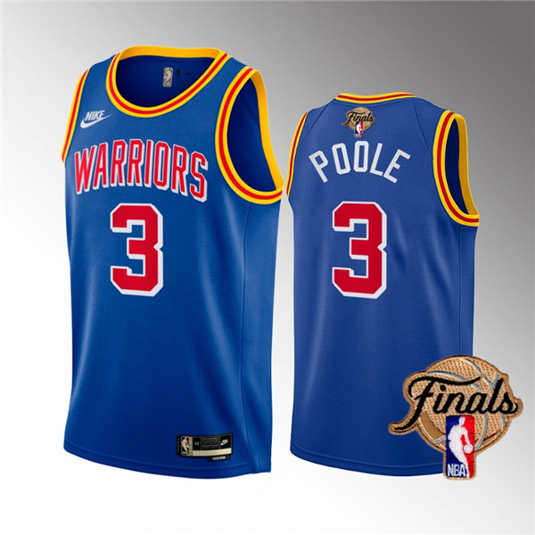 Personalized Men’s Golden State Warriors #3 Jordan Poole 2022 Royal NBA Finals Stitched Jersey