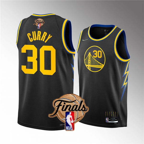 Personalized Men’s Golden State Warriors #30 Stephen Curry 2022 Black NBA Finals Stitched Jersey