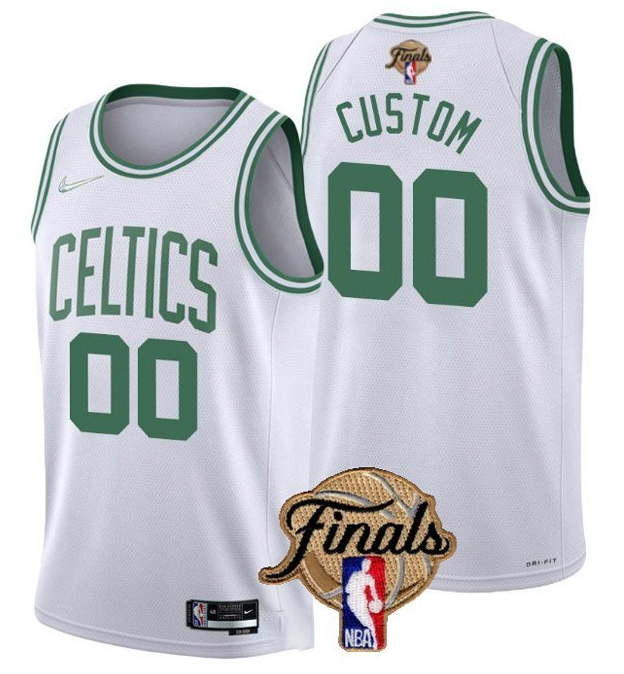 Personalized Men’s Boston Celtics Active Player 2022 White NBA Finals Stitched Jersey